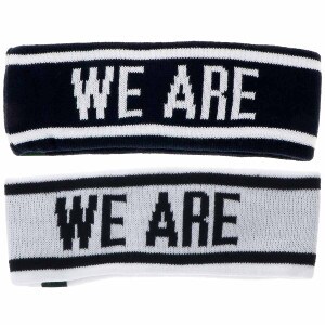 navy and white knit headbands with We Are Penn State